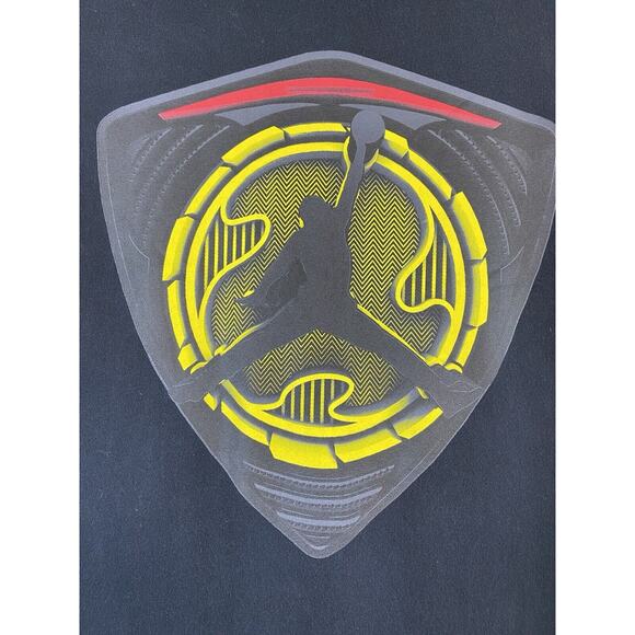 Air Jordan Shielded Jump Sz M Large Logo Hit Front Small Logo Back Black TShirt - Picture 2 of 8